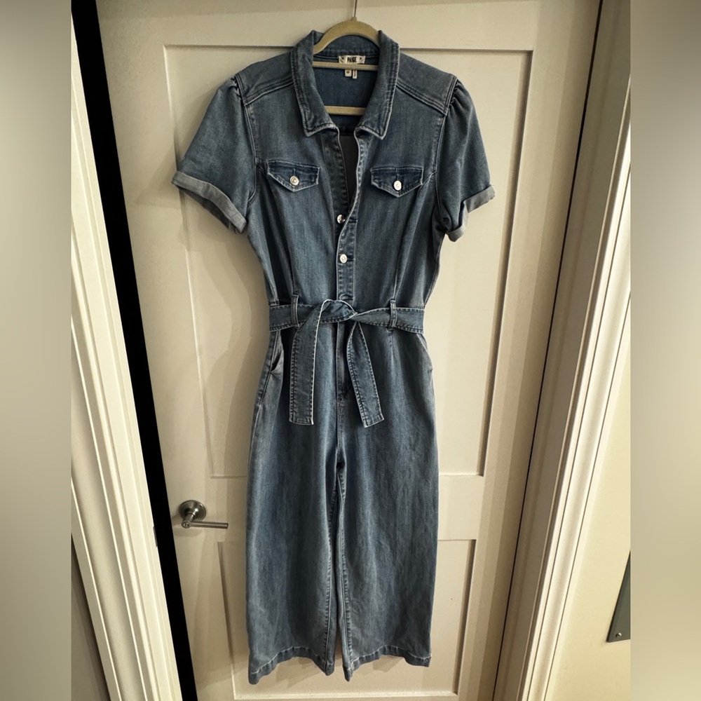 Paige Anessa Denim Jumpsuit size 10